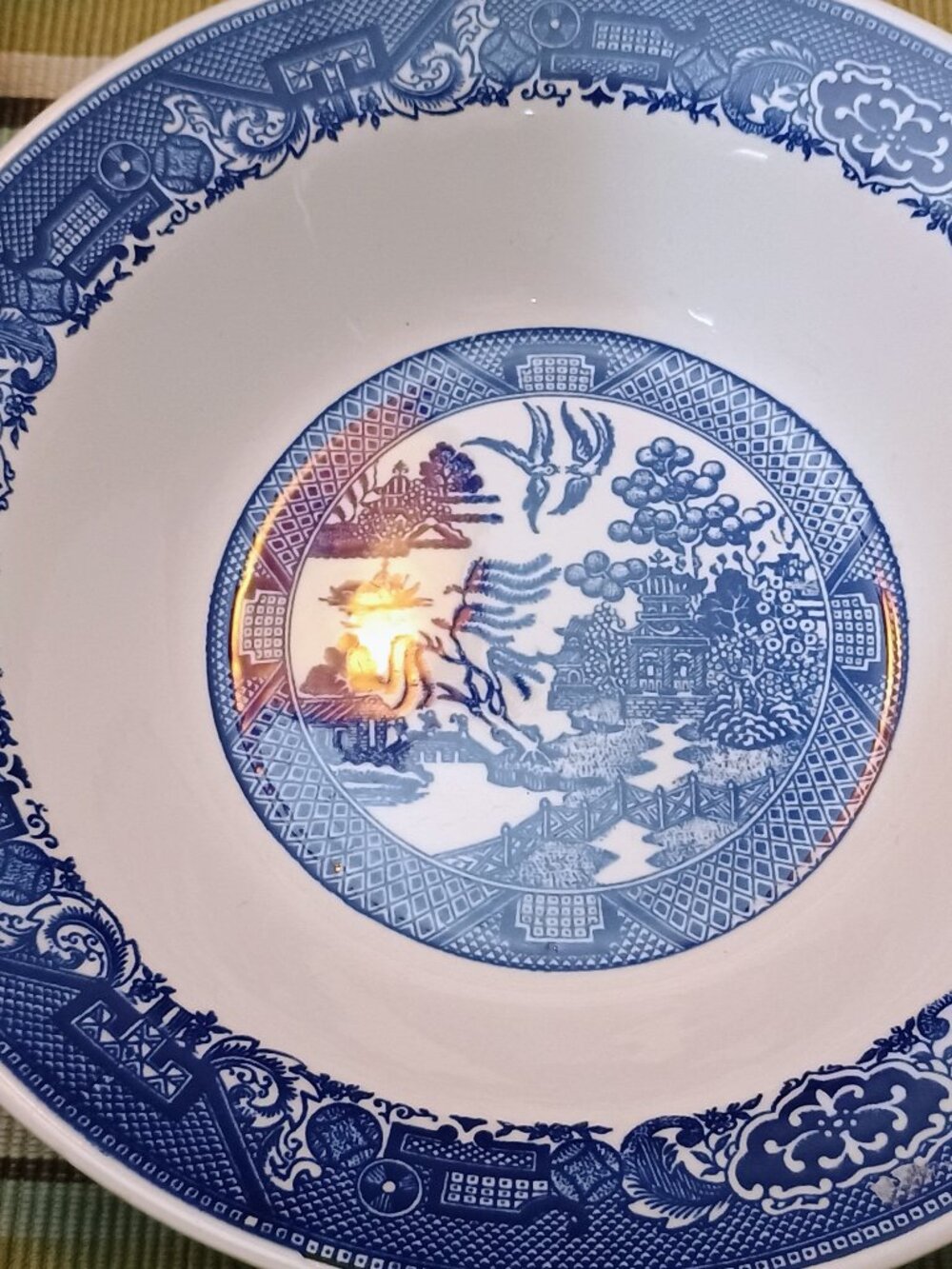 Vintage Blue Willow Plate